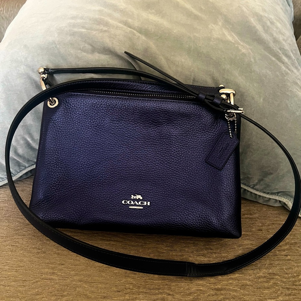 Coach iridescent, blue and purple shoulder bag